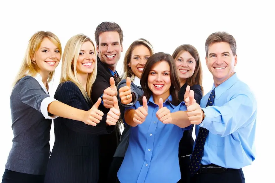 Group of business people Isolated over white background.