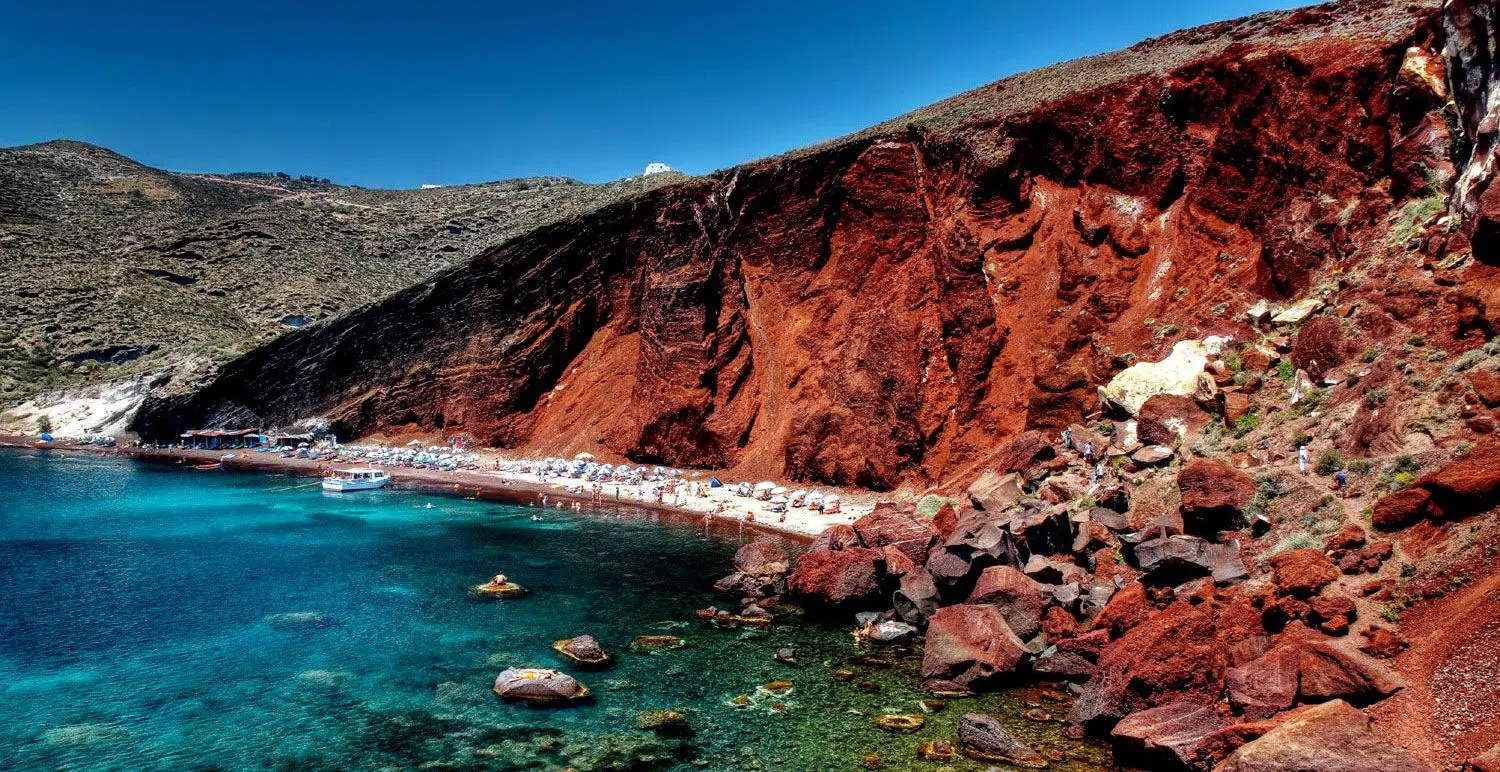 Playas nudistas de Europa Playa Roja en Grecia